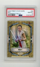 Marketplace image: 2022 Topps Finest Star Wars Rey #80 Superfractor 1/1 PSA 10 GEM MINT (G)