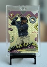 Marketplace image: 2024 Topps Pristine Junior Caminero Oh Snap! 1/1 Superfractor RC , OH-11 Rays
