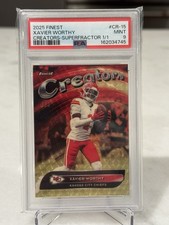 Current marketplace image for 2025 Topps Finest #CR-15 KC Chiefs Superfractor 1/1