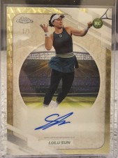 Marketplace image: Lulu Sun 2026 Topps Chrome Rookie Auto Superfractor 1/1