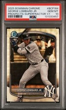Marketplace image: 🔥🔥🔥1/1 🔥🔥🔥2025 Bowman Chrome Prospects GEORGE LOMBARD JR. Superfractor