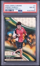 Current marketplace image for 2025 Topps Chrome Tennis #7 Andrey Rublev Superfractor 1/1