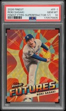Current marketplace image for 2026 Topps Finest #FF-1 ROKI SASAKI ROOKIE RC Superfractor 1/1