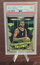 Marketplace image: Mikal Bridges 2023 Cosmic Chrome ET Talent- Superfractor 1/1 PSA 9