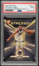 Marketplace image: 2025 TOPPS PRISTINE STACKED SUPERFRACTOR 1/1 #ST-15 STEPHEN CURRY 1/1 PSA 9