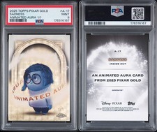 Marketplace image: Topps Disney 2025 Pixar Gold Sadness Animated Aura 1/1 Superfractor PSA 9
