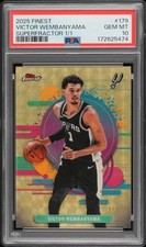 Marketplace image: 2025-26 Topps Finest Victor Wembanyama #179 Superfractor 1/1 PSA 10 Jersey#