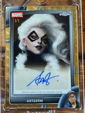Marketplace image: Topps 2026 Topps Chrome Marvel Black Cat AA-AG Superfractor 1/1 ARTGERM AUTO