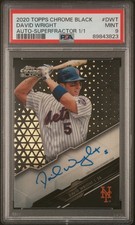 Marketplace image: 2020 TOPPS CHROME BLACK AUTOS SUPERFRACTOR 1/1 #DWT DAVID WRIGHT 1/1 PSA 9 AUTO