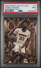 Current marketplace image for 2025 Topps Chrome #71 CEDRIC COWARD RC Superfractor 1/1