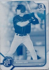 Marketplace image: 2022 Bowman Draft Dru Baker Chrome Printing Plates Cyan 1/1 Tampa Bay #BDC-158