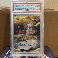 Marketplace image: Topps Chrome 2025 Addie Deal Iowa Hawkeyes Superfractor Auto WT-ADE PSA 10