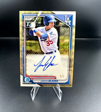 Marketplace image: Jaron Elkins 2024 Bowman Chrome 1st Auto Superfractor 1/1 Dodgers