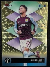 Marketplace image: 2025-26 Topps Finest Jadon Sancho #419 Rare Superfractor 1/1 Aston Villa