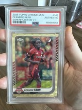 Current marketplace image for 2025 Topps Chrome MLS #143 Deandre Kerr Superfractor 1/1
