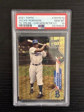 Marketplace image: Jackie Robinson 2021 Topps 70 Years of Baseball Chrome Superfractor 1/1 PSA 10