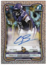 Marketplace image: 2026 Bowman Chrome Football - Caleb Banks Auto Rose Gold 1/1 BCRA-CBA (RC)