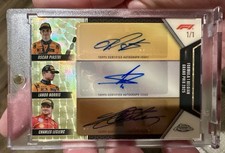 Marketplace image: 2026 Topps Chrome F1 Superfractor 1/1 Gold Triple Auto Piastri Norris Leclerc