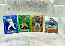 Marketplace image: 🔥Topps 2025 1st Bowman Chrome 4-Card Lot + Leaf 1/1 Pre-Proof Rookies Numberd🔥