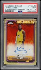 Marketplace image: 177900785 LeBron James 2025 Topps Chrome #TCA-LBJ SuperFractor Auto 1/1 PSA 9