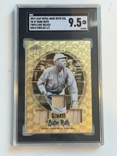 Marketplace image: 2019 Babe Ruth Leaf Metal Triple Game Used Bat SUPERFRACTOR 1/1 SGC 9.5 Rare 🔥