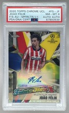 Marketplace image: Joao Felix 2020 Topps Chrome UEFA SuperFractor Future Stars Auto 1/1 PSA 8
