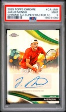 Marketplace image: 156741060 Jakub Mensik 2025 Topps Chrome #CA-JMK Superfractor Auto II 1/1 PSA 9
