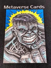 Marketplace image: 2026 Topps Chrome Marvel Hulk Sketch Card Artist Auto By Ariel Aguire 1/1
