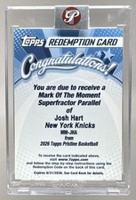 Marketplace image: Josh Hart 2025 Topps Pristine #MM-JHA SuperFractor Mark of the Moment Auto 1/1
