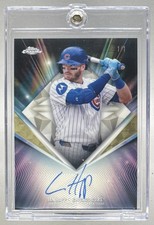 Current marketplace image for 2026 Topps Chrome #75D-IH Ian Happ Superfractor 1/1
