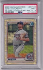 Marketplace image: Jordan Balazovic 2020 Bowman Chrome 1st Prospect Chrome Superfractor 1/1 PSA 9