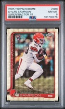 Marketplace image: 2025 TOPPS CHROME SUPERFRACTOR 1/1 #308 DYLAN SAMPSON 1/1 PSA 8