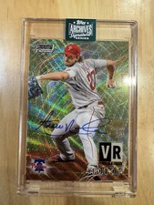 Marketplace image: 2024 Topps Archive Signature Series Aaron Nola Superfractor Encased  Auto 1/1