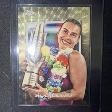 Marketplace image: 2025 Topps Chrome Tennis Aryna Sabalenka Captured 1/1 Superfractor