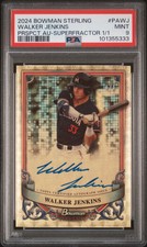 Marketplace image: WALKER JENKINS 1/1 SUPERFRACTOR AUTO ROOKIE 2024 BOWMAN STERLING AUTO PSA 9 MINT