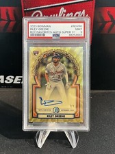 Marketplace image: 2023 Bowman Chrome Riley Greene Superfractor 1/1 Auto ROY Favorites PSA 9 RC