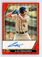 Marketplace image: 2026 Leaf Metal Baseball Alex Hernandez Auto #BA-AH1 Red Flood Superfractor 1/1