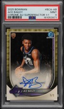 Marketplace image: 2025 BOWMAN CHROME AUTOS SUPERFRACTOR 1/1 #BCA-AB ACE BAILEY 1/1 PSA 9