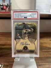 Marketplace image: 2023 Bowman Draft Mike Boeve  Chrome Prospect Superfractor Auto PSA Authentic