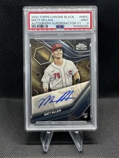 Marketplace image: Matt McLain RC 2023 Topps Chrome Black Superfractor Auto 1/1 PSA 9