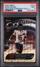Marketplace image: 2025 Topps Finest Football - Rome Odunze - Creators Superfractor 1/1 - PSA 9