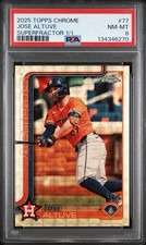 Marketplace image: 2025 Topps Chrome - Jose Altuve #77 SuperFractor 1/1 PSA
