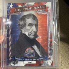 Marketplace image: 2026 Leaf Metal The Presidents RWB SUPERFRACTOR #9 William Harrison 1/1 🌎0517