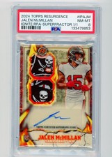 Marketplace image: 2024 Resurgence Jalen McMillan Ignite Rookie Patch Auto Superfractor 1/1 PSa 8