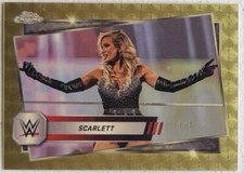 Marketplace image: 2025 Topps Chrome Scarlett WWE Raw Superfractor 101 True Base 1/1 Not Variation