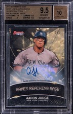Marketplace image: 2016 Bowman’s Best Aaron Judge Stat Lines Superfractor AUTO 1/1 BGS 9.5/10 GEM