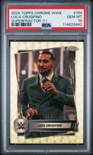 Marketplace image: Luca Crusifino 2025 Topps Chrome WWE #154 SuperFractor #/1 PSA 10 GEM