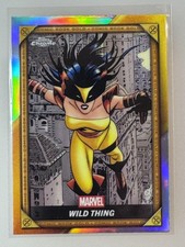 Marketplace image: 2025 Topps Chrome Marvel Deadpool #CB-5 Wild Thing Comic Book Gold SuperFractor