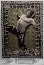 Marketplace image: 2025 Topps Cactus Jack WWE AJ Styles Superfractor 1/1 Trance Tacticians SSP Gold