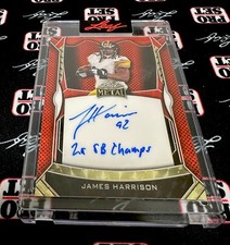 Marketplace image: 2025 Leaf Authentics James Harrison Inscription “2x SB CHAMPS” Superfractor 1/1